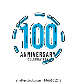 100 Anniversary Celebration with Ring Vector