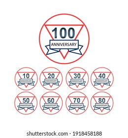 100 Anniversary celebration template vector design illustration