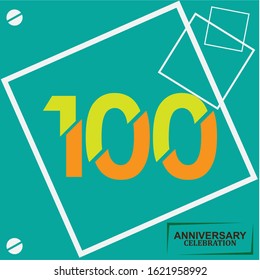 100 anniversary celebration vector concept template design