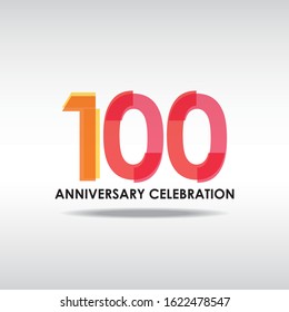 100 anniversary celebration vector concept template design illustration
