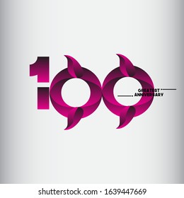 100 anniversary celebration vector concept template design illustration