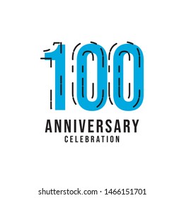 100 Anniversary Celebration Vector Illustration. Design for Banner, Advertising, Poster, Greeting Cards or Print