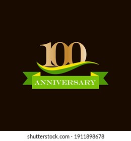 100 Anniversary celebration vector template design illustration