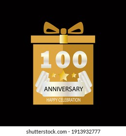 Ilustración de diseño de plantillas vectoriales de celebración de 100 años