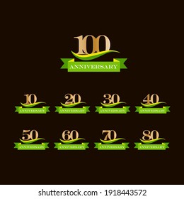 Ilustración de diseño de plantillas vectoriales de celebración de 100 años