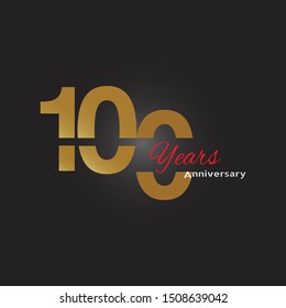 100 Anniversary event party. Vector illustration