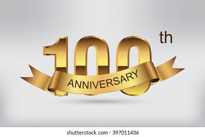 100 anniversary template design.100 years anniversary.Vector illustration.