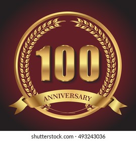 100 anniversary template design.100 years anniversary.Vector illustration.