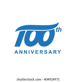 100 Anniversary Wave Logo Blue Stock Vector (Royalty Free) 404924971 ...