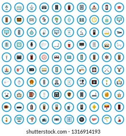 100 apartment icons set in flat style for any design vector illustration