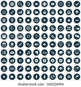 100 app icons big universal set 