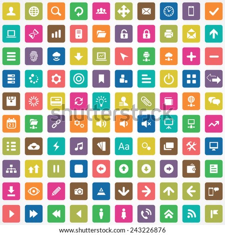 100 app icons big universal set 