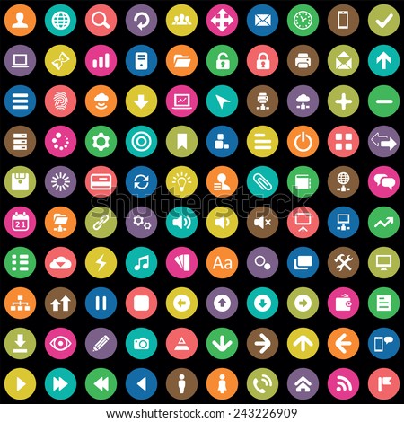 100 app icons big universal set 