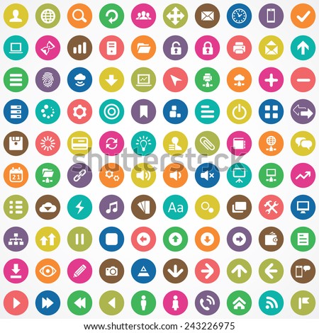 100 app icons big universal set 