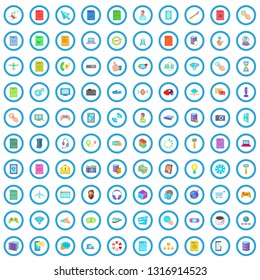 100 app icons set in cartoon style for any design vector illustration
