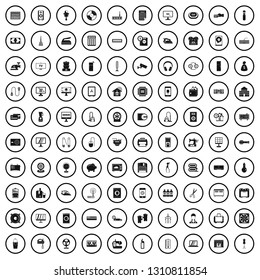 100 appliances icons set in simple style for any design vector illustration