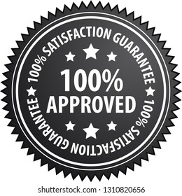 100% Approved label illustration