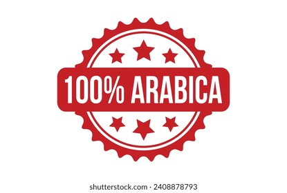 100% Arabica Gummi Grunge Stempel Vektor