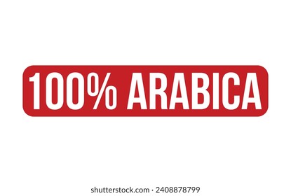 100% Arabica Gummi Grunge Stempel Vektor