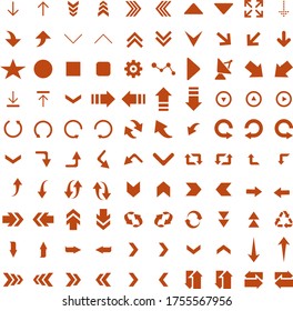 100 arrow icon  set editable stroke vector illustration vector in eps 10