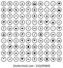 100 arrow icons set in simple style for any design vector illustration