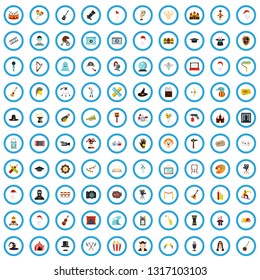 100 art skill icons set in flat style for any design vector illustration