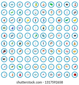 100 asia icons set in isometric 3d style for any design vector illustration