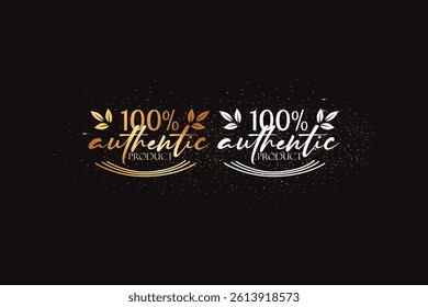 100% authentic product isolated vector design