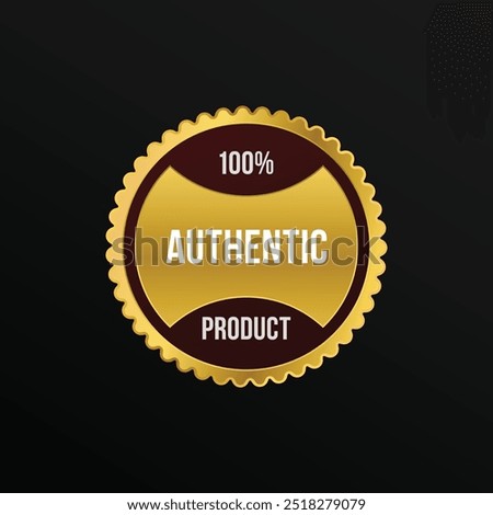 100% Authentic product label icon
