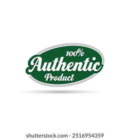 100% Authentic Product vector badge and image