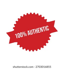 Sello de goma 100% Auténtica. Ilustración vectorial de sello Grunge 100% Auténtica - Vector