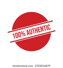 100% Authentic Rubber Stamp. 100% Authentic Grunge Stamp Seal Vector Illustration – Vector