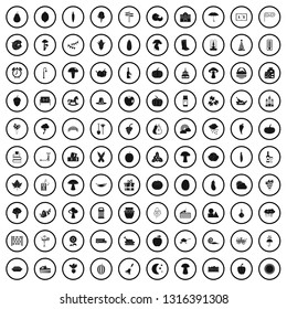 100 autumn festival icons set in simple style for any design vector illustration