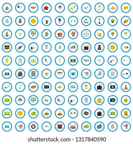 100 award icons set in flat style for any design vector illustration