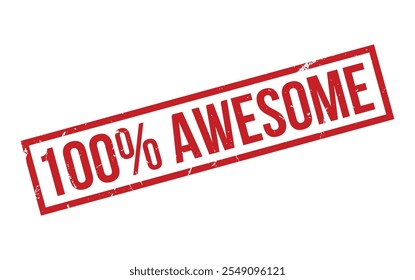 100% Awesome Rubber Stamp Seal Vector