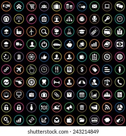 100 B2b Icons Big Universal Set Stock Vector (Royalty Free) 243214849 ...