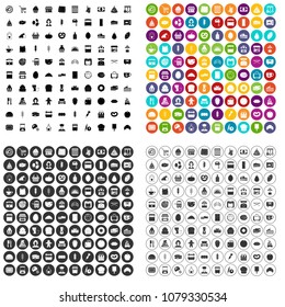 100 bakery icons set vector in 4 variant for any web design isolated on white