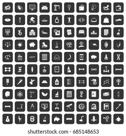 100 balance icons set black