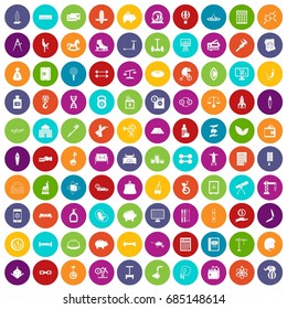 100 balance icons set color