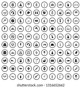 100 ball icons set in simple style for any design vector illustration