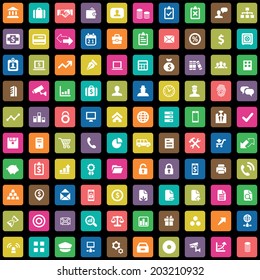 100 bank icons set