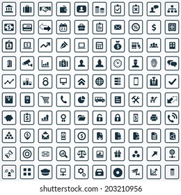 100 bank icons set