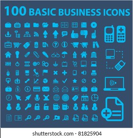 100 iconos, signos e ilustraciones vectoriales básicos del negocio