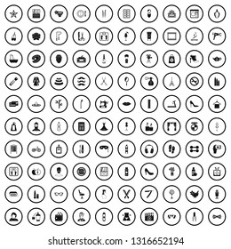 100 beauty and makeup icons set in simple style for any design vector illustration