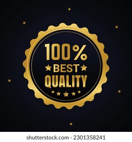 100% best quality golden seal badge vector design for premium products