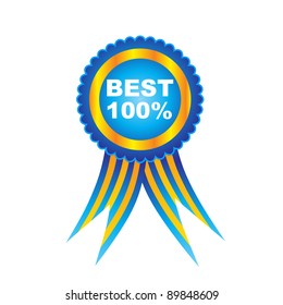 100% best, vector illustration.