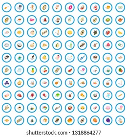 100 beverage icons set in isometric 3d style for any design vector illustration