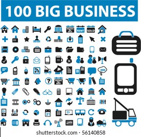 100 big business signs. vector