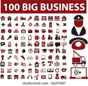 100 big business signs. vector