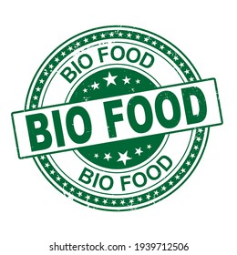 100 Bio-Lebensmitteletikett-Vektorgrafik, lackiertes Rundemblem-Symbol für Produktverpackungen. Bio-Zeichen mit Text zu 100 %, Markierungsmarke, Logo-Form-Etikettendesign einzeln auf Weiß